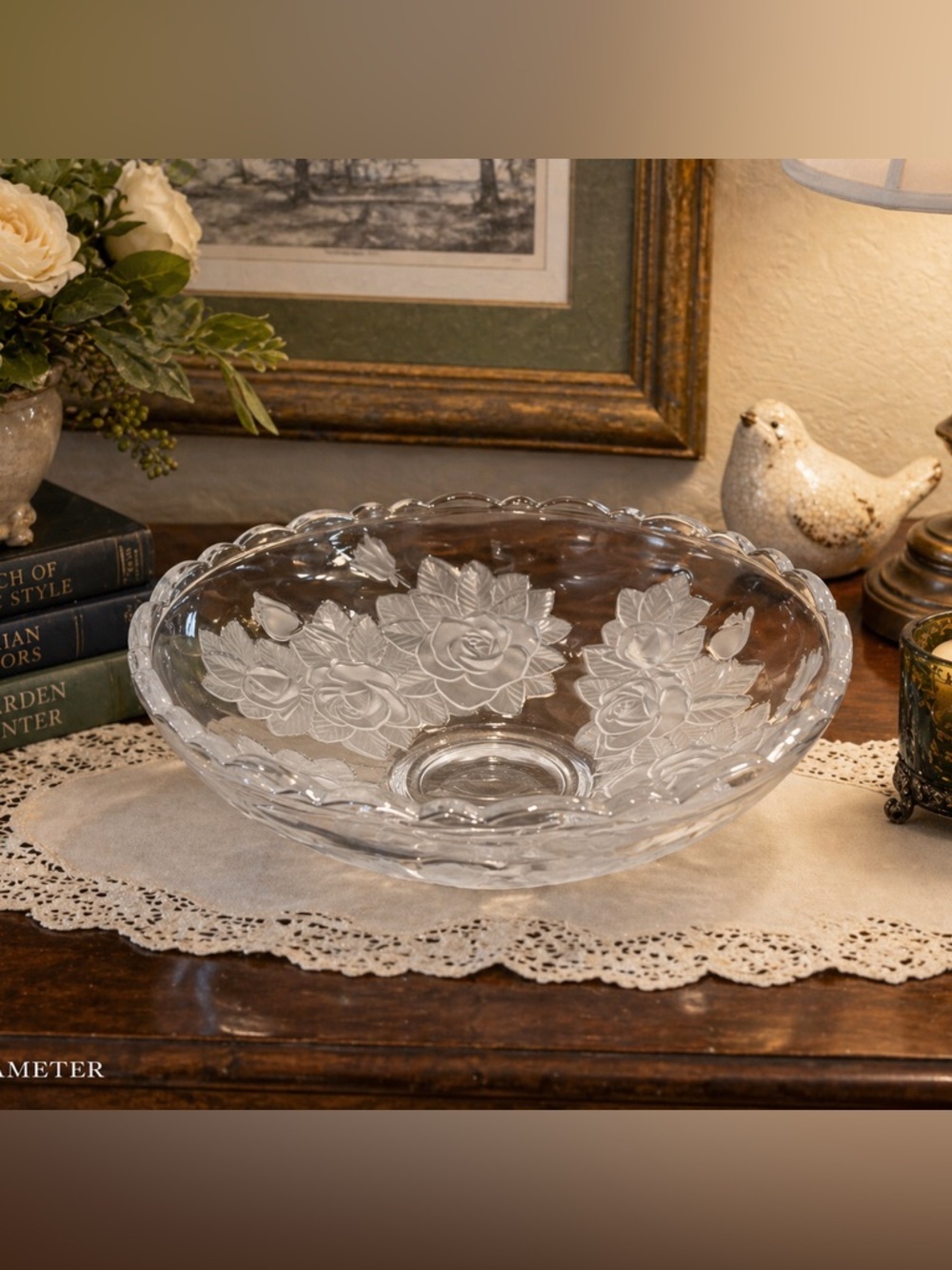 Mikasa Studio Nova ‘Winter Rose’ Crystal Bowl